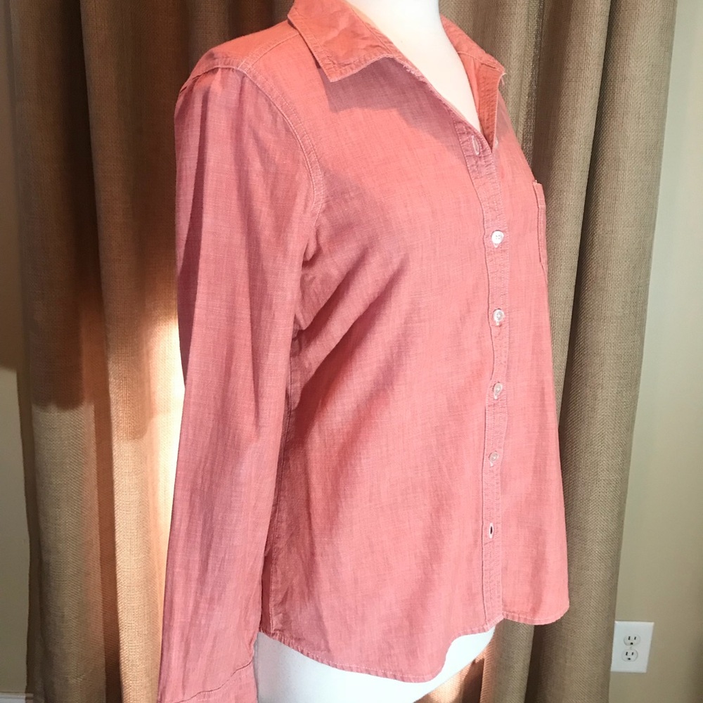 Old Navy Soft Red Button Down Shirt
